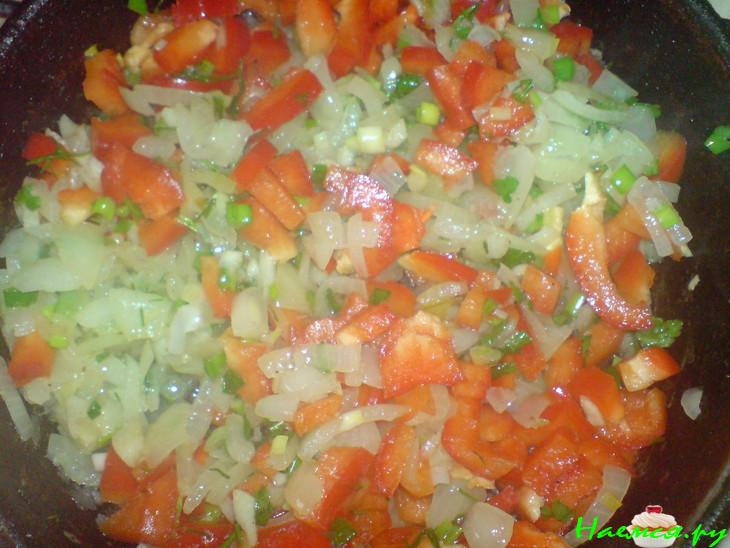 Суккоташ с крутонами