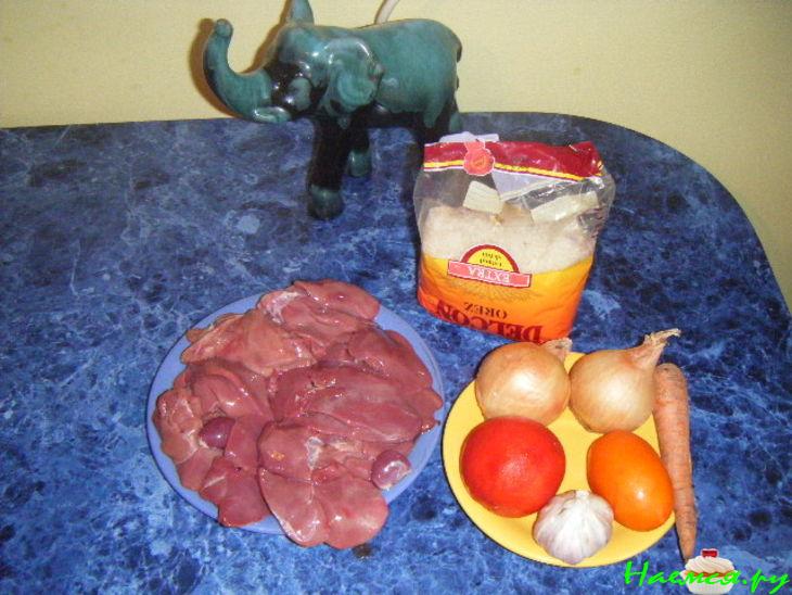 Оригинальный "Плов" с куриными потрошками