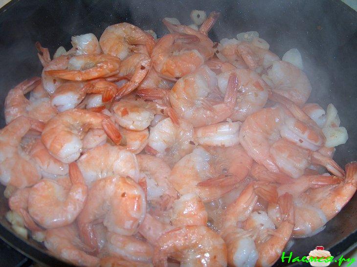 "Kреветки с чесноком"