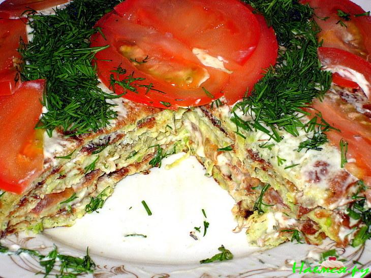 Кабачковый торт воскресный