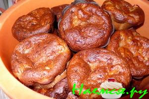 Кексы на кефире "Нежные" с бананом и шоколадом