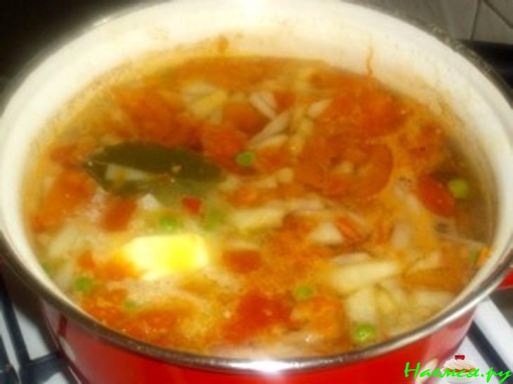 Суп с из горбуши овощами Суп с из горбуши овощами