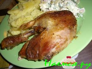 Румяная курочка маринованная в белом вине! (в рукаве)