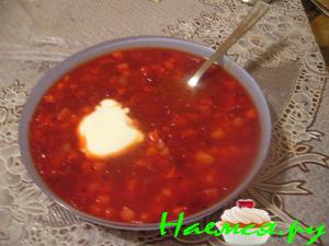 Борщ (со сладкой свёклой)