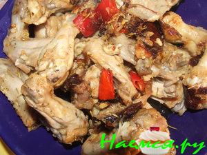 Куриные крылышки на сковороде