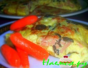 Фритата с ветчиной и оливками