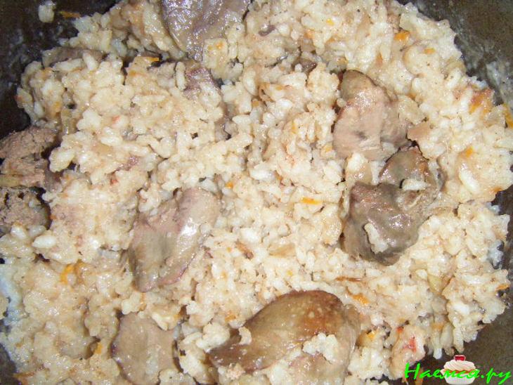 Оригинальный "Плов" с куриными потрошками