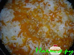 Постный плов с кедровыми орешками