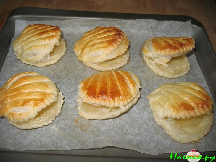 Слоеные тарталетки для рыбных закусок