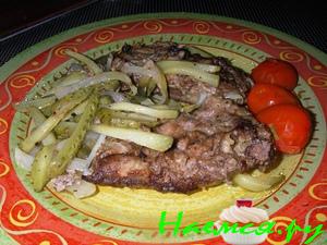 Пикантный стейк из телячьей печени