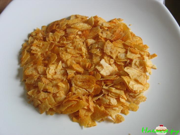 Салат "Маргаритка" с чипсами