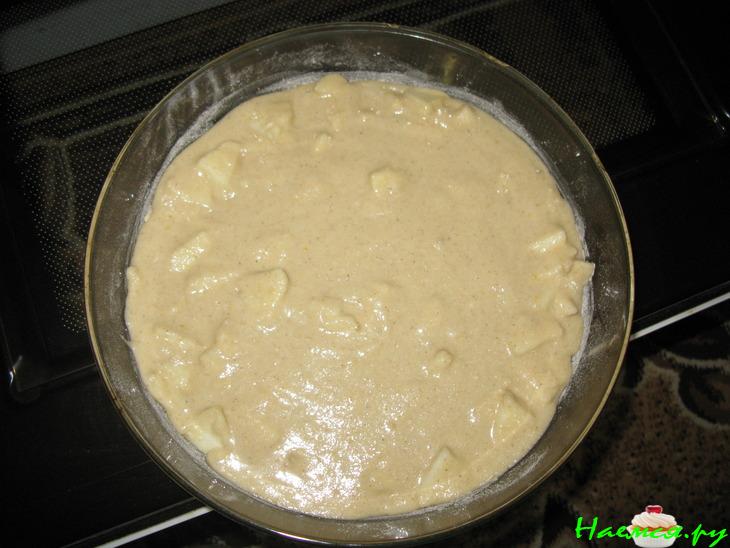 Манник с яблоком и корицей + шоколадная глазурь Манник с яблоком и корицей + шоколадная глазурь