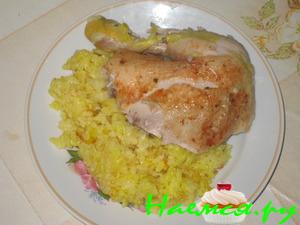 Курочка с куркумным рисом 