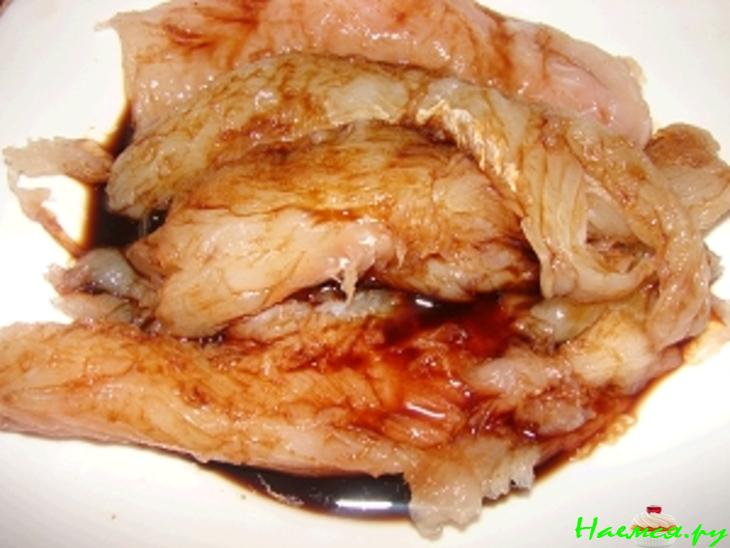 Треска замаринованная и приготовленная на пару