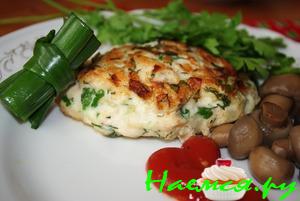 Зеленые куриные котлеты