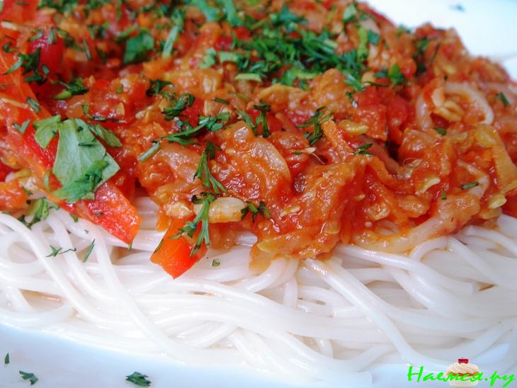 Овощи с пастой Сомен - "Ясай Яки Сомен"