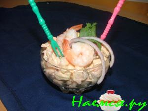 Креветочный салатик для вечеринки