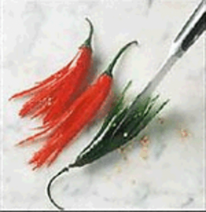 Цветы из перчика Цветы из перчика