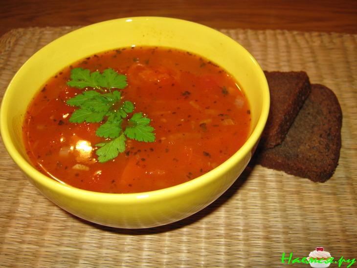 Томатный суп с базиликом Томатный суп с базиликом