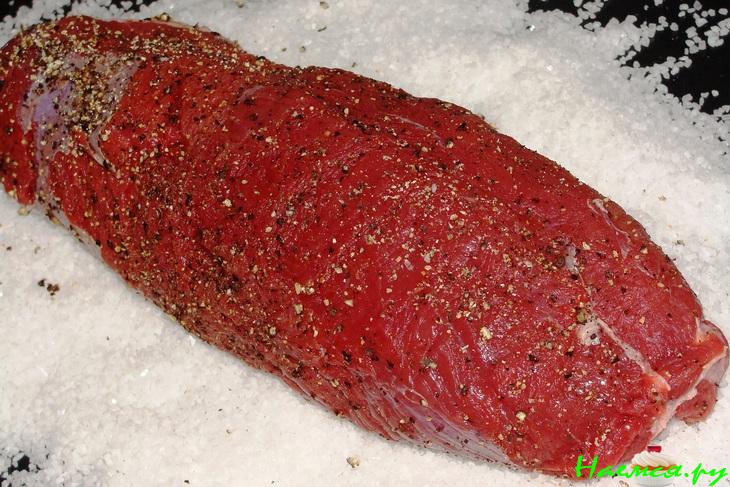 Мясо запечённое в соли...