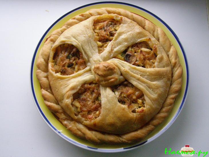 Пирог с капустой из престного теста Пирог с капустой из престного теста