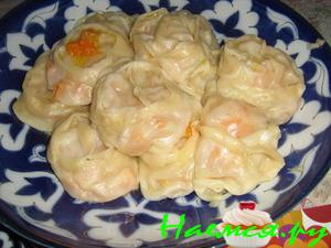 Манты с тыквой очень вкусные