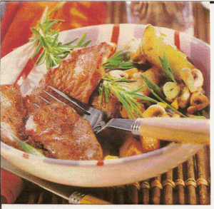 Шницель из телятины с гарниром