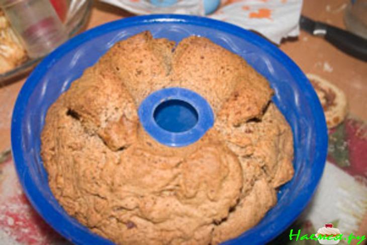 Кекс с горьким шоколадом и орехами