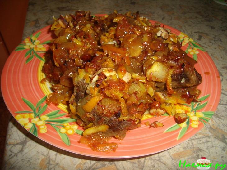 Мясо в апельсиновом соусе