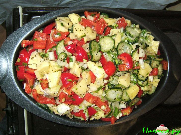 Просто мясо в маринаде с овощами Просто мясо в маринаде с овощами