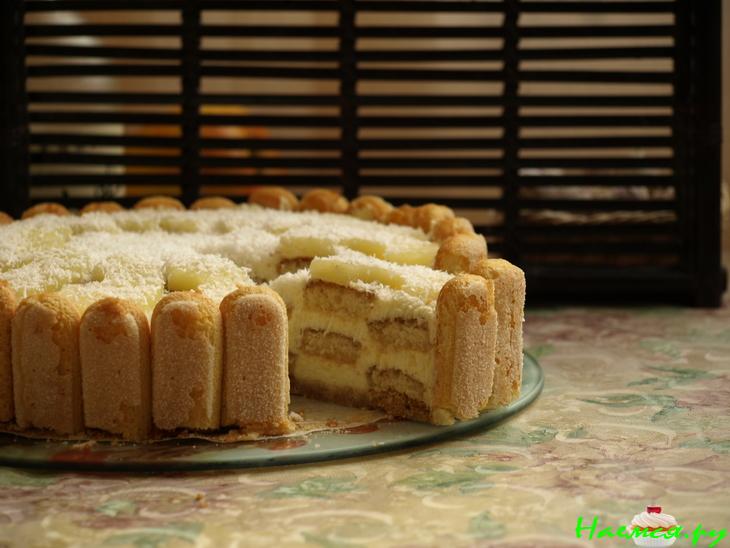 Торт Ананасово-кокосовый