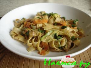 Феттучине с овощами