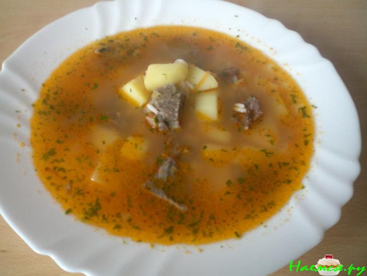 Суп харчо с суповой говядиной