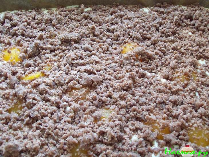 Абрикосово-шоколадный пирог с творогом и посыпкой "Штрейзель" Абрикосово-шоколадный пирог с творогом и посыпкой "Штрейзель"