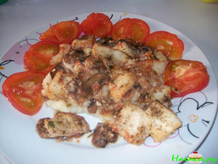 Запеченная рыбка с грибами. Диета должна быть вкусной! Запеченная рыбка с грибами. Диета должна быть вкусной!
