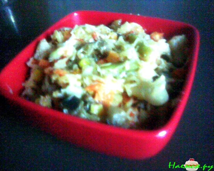 Капуста, тушеная с овощами