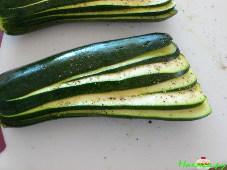 Веер из цуккини с картошкой 