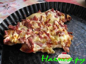 Запеканка-пицца из вареников Запеканка-пицца из вареников