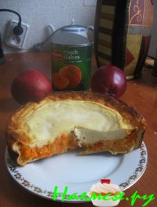 Творожная запеканка с начинкой