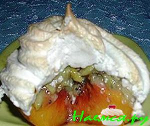 Персиковый десерт с киви