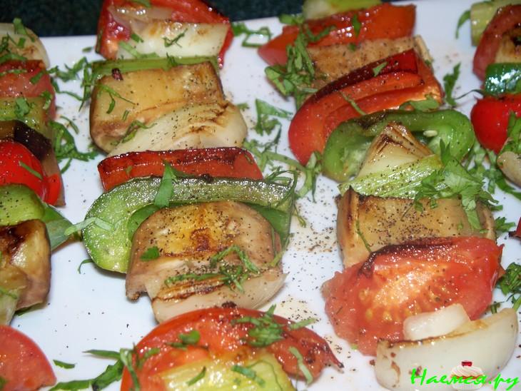 Шашлык овощной на сковороде за 5 минут