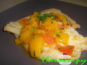 Рыба с манговым чатни