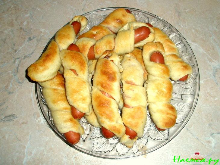 Сосиски в тесте по-быстрому