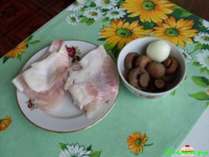 Пангасиус с грибами