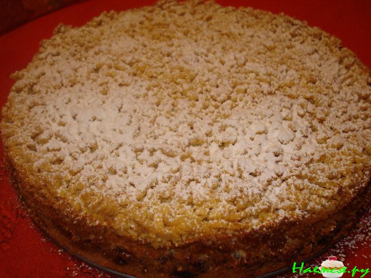 Торт Штрейзельский с черносливом и сливовым повидлом Торт Штрейзельский с черносливом и сливовым повидлом