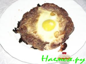 "Гнездышки" из фарша