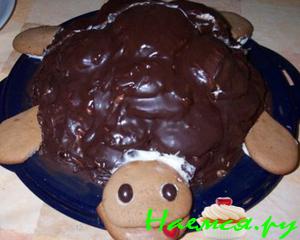 Торт "Черепаха" в глазури