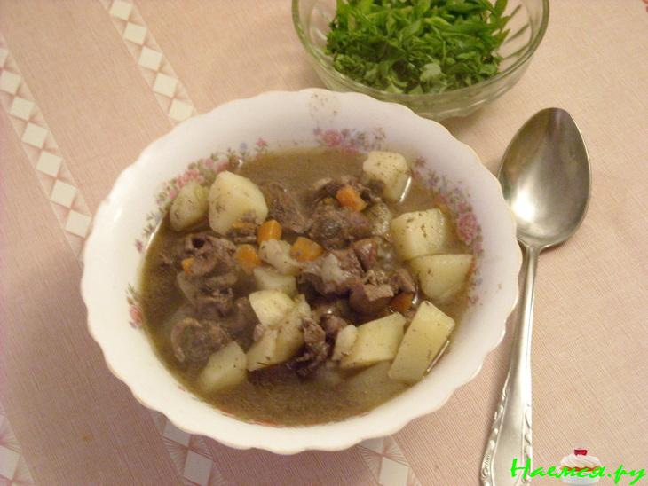 Куырдак из куриных потрохов