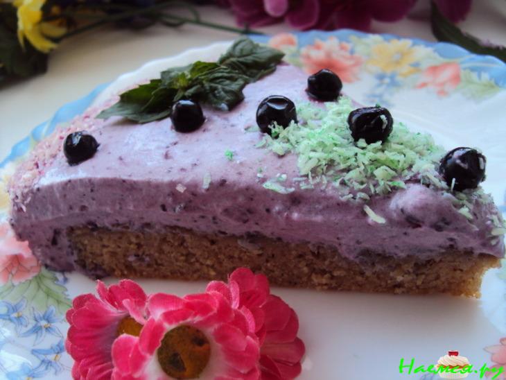 Черничный торт из гречишной муки