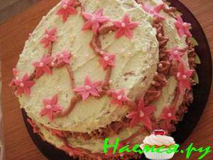 Торт "Виктория" с творогом и яблоками